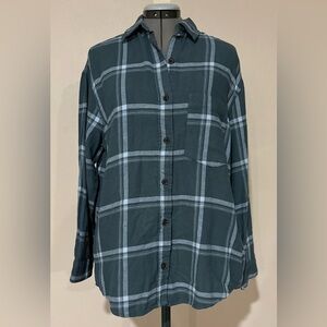 Plaid Button-Up Shirt